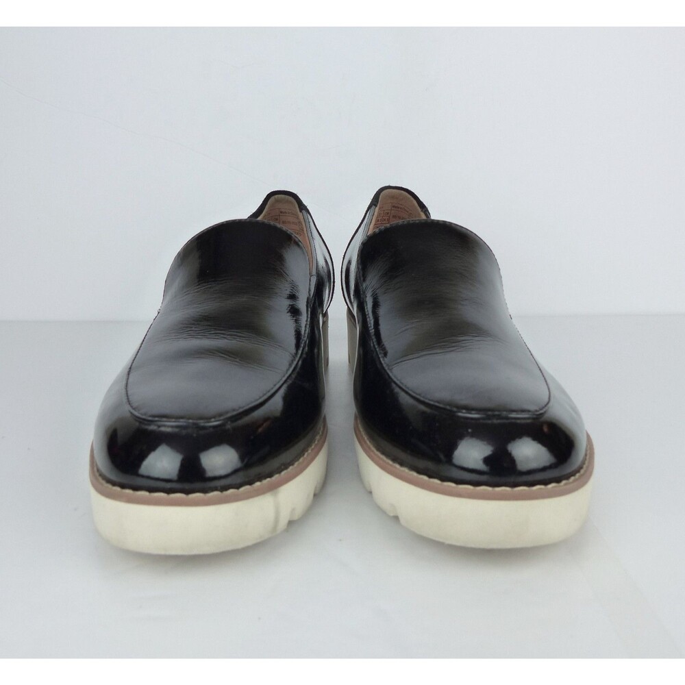 Vionic Kensley Loafers Women 8 Black Patent Leather Lug Sole Comfort Shoes - Picture 6 of 14